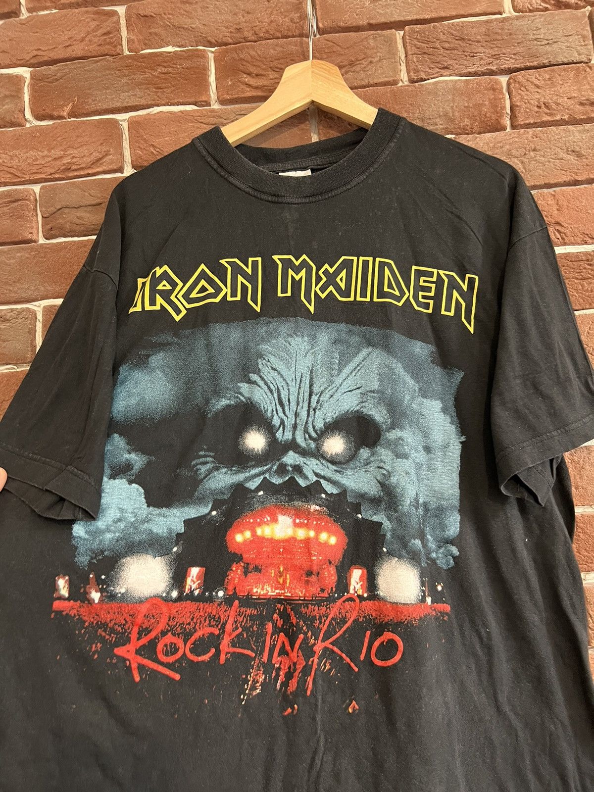 Band Tees Vintage Iron Maiden 2002 Vintage Rock in Rio Rare Band Tee Size US XL / EU 56 / 4 - 3 Thumbnail