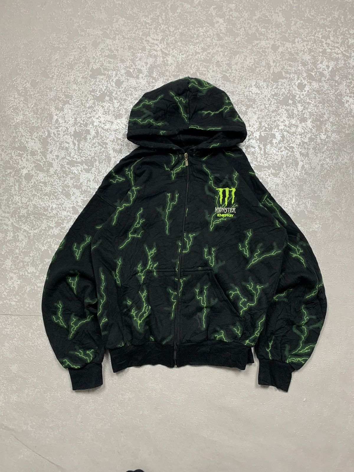 Monster y2k zip up 2024 hoodie