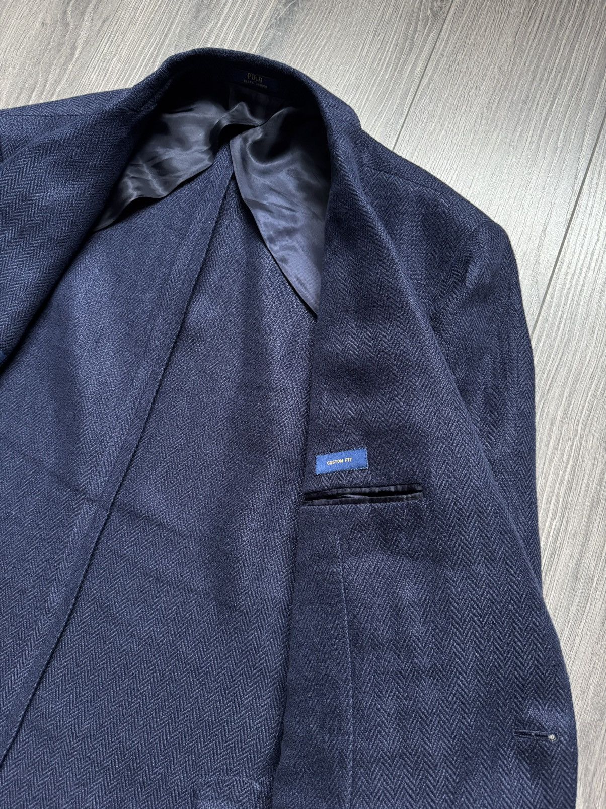 Polo Ralph Lauren Polo Ralph Lauren Herringbone Cotton Blazer 46R Size 46R - 7 Thumbnail