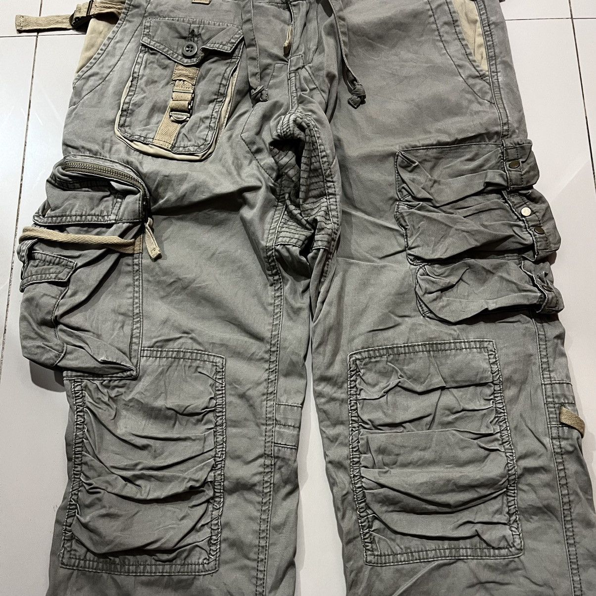 Ralph Lauren 2000’s RALPH LAUREN PARATROOPER DOUBLE KNEE 3D CARGO PANTS Size US 32 / EU 48 - 8 Thumbnail