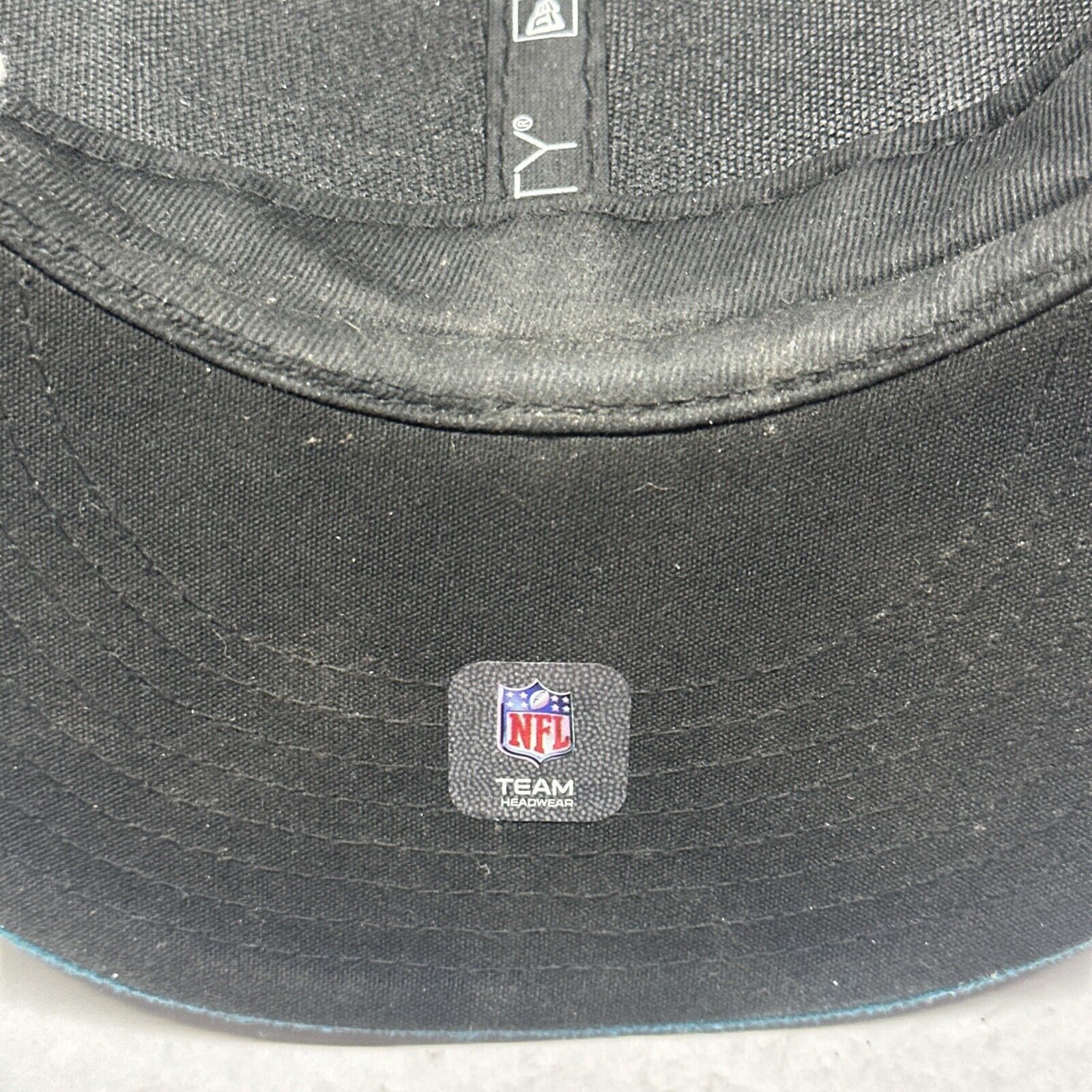 New Era Carolina Panthers Hat Cap Fitted 7 5/8 Black Blue NFL Size ONE SIZE - 8 Thumbnail