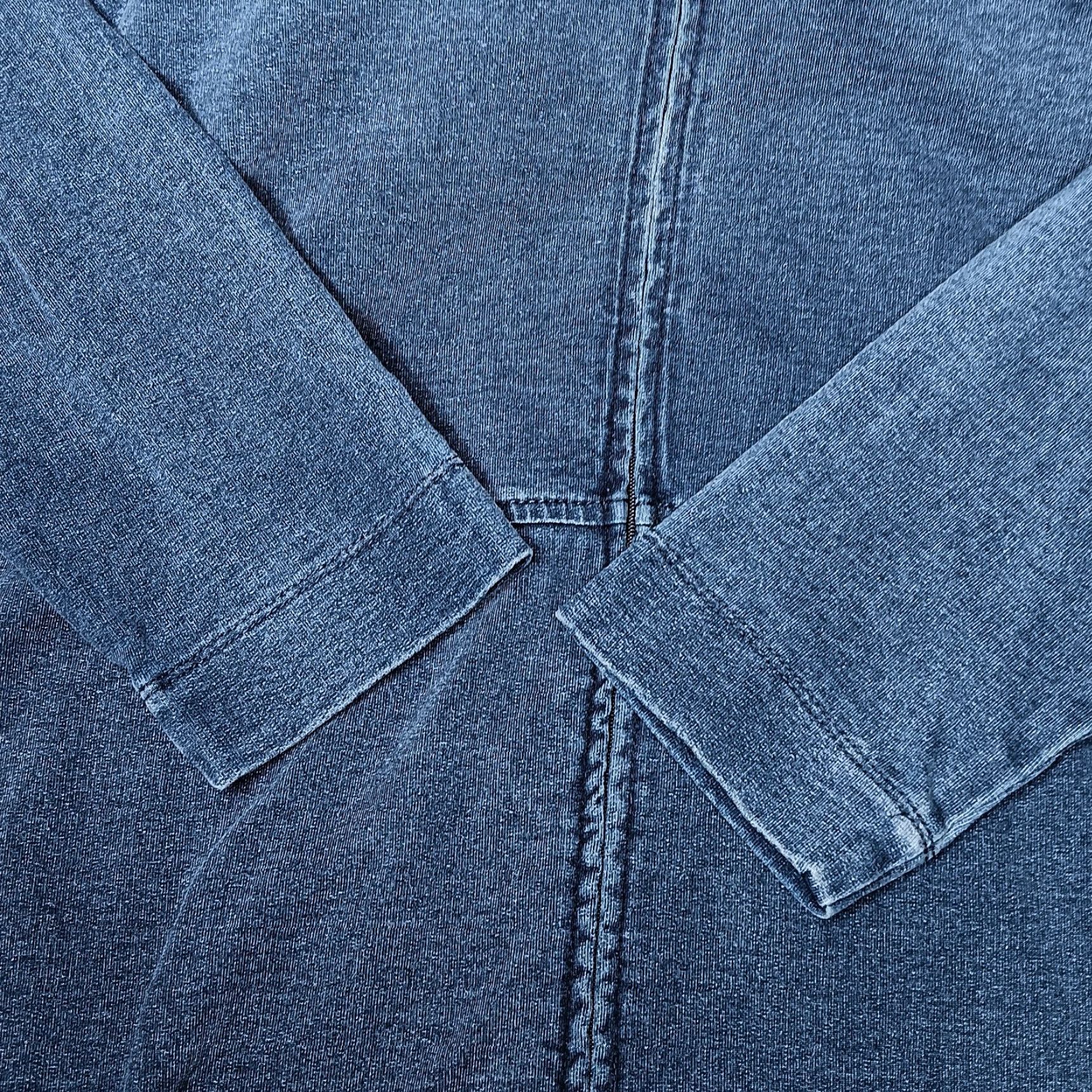 Vintage J Jill Indigo Pure Jill Jacket S Sweatshirt Knit Hoodie Blue Zip Plaid Comfort Size S / US 4 / IT 40 - 4 Thumbnail