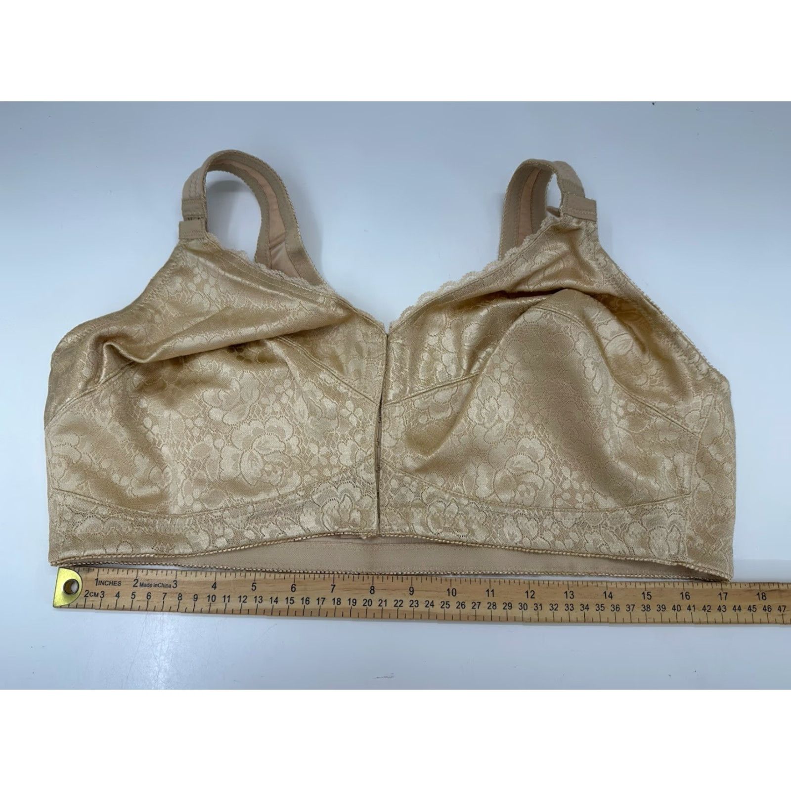 Vintage Breezies Bra 44D Tan Front Closure Posture Wireless NWT Womens Bra Size 44D A347328 Size ONE SIZE - 7 Thumbnail