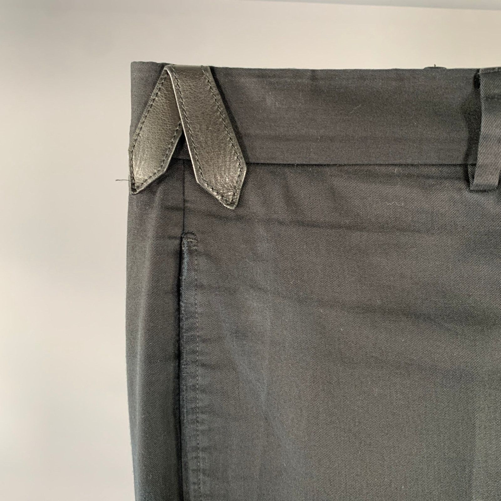 Hermes HERMES Size 34 Black Cotton Straight Dress Pants Size US 34 / EU 50 - 2 Thumbnail