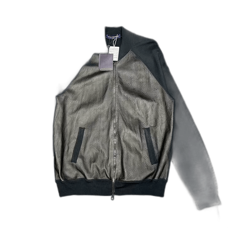 Louis Vuitton Louis Vuitton Embossed Logo Leather Wool Jacket Size US L / EU 52-54 / 3 - 1 Thumbnail