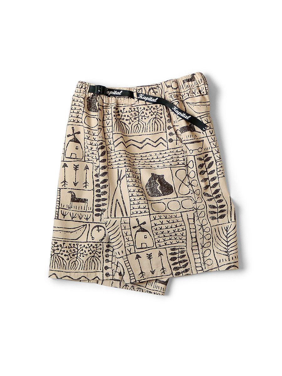 Kapital Kapital Canvas canyon land pattern easy shorts Size US 34 / EU 50 - 1 Thumbnail