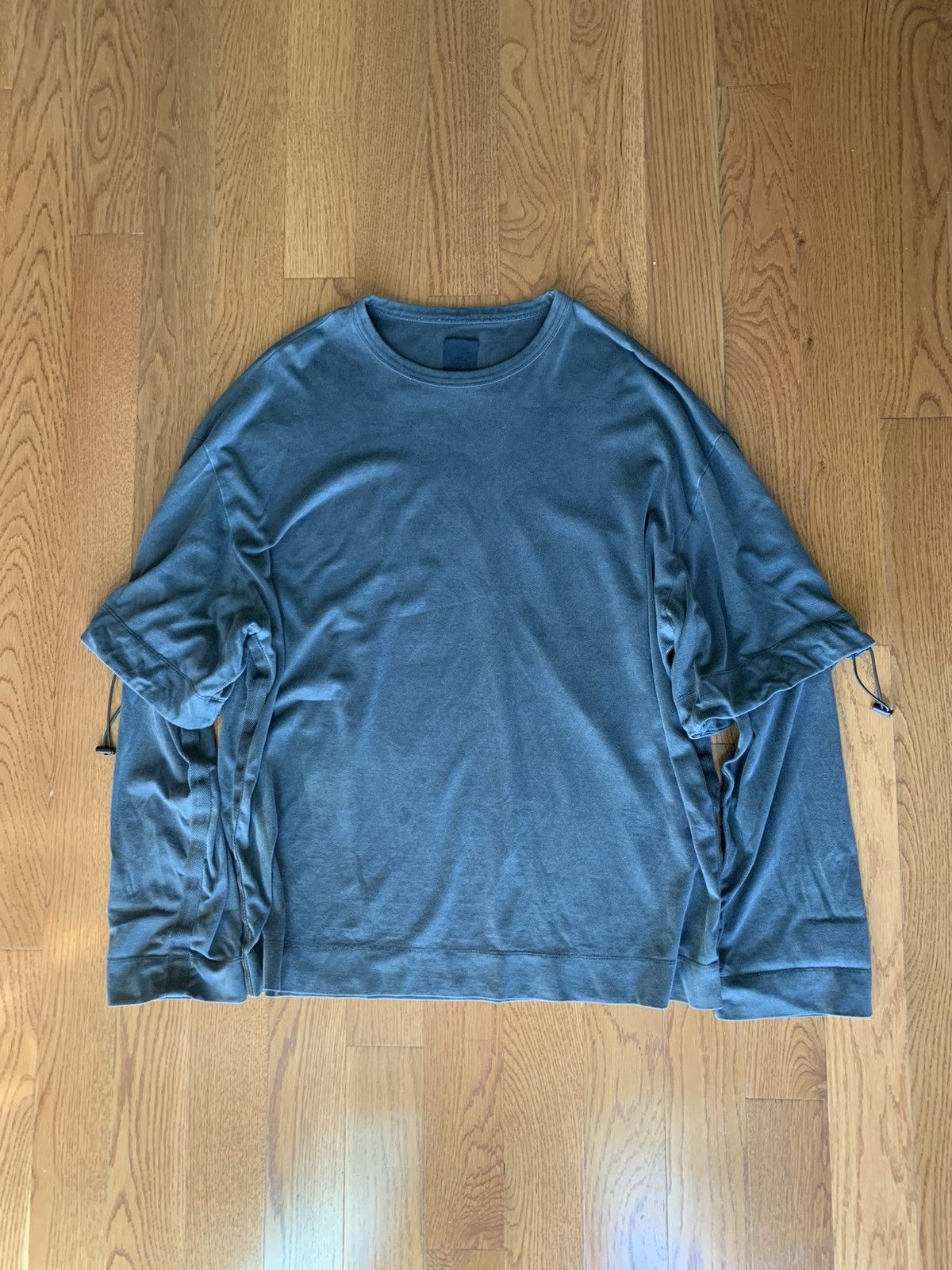 Juun.J Grey Double Sleeve Long Sleeve T-Shirt