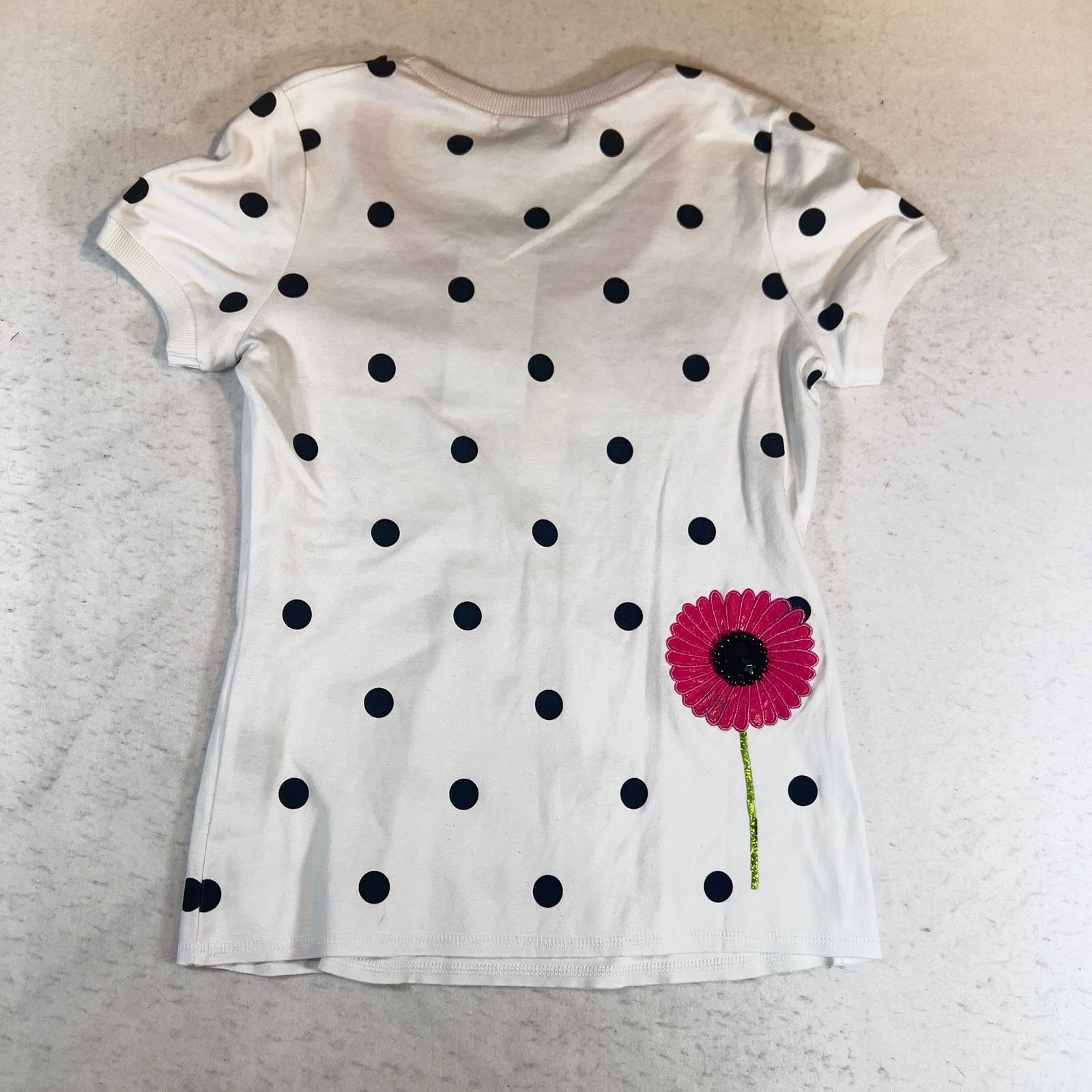 Chicos Berek 2 Floral T-Shirt S Short Sleeve Scoop Neck Embroid Size M / US 6-8 / IT 42-44 - 10 Thumbnail