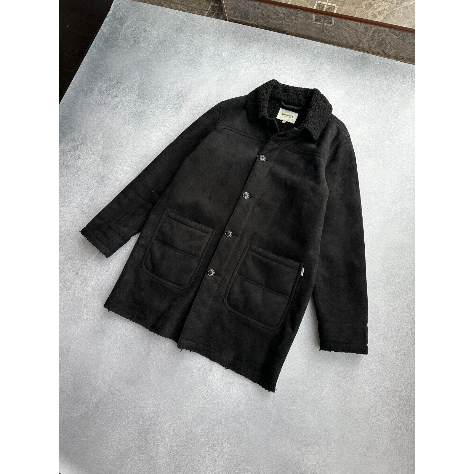 Carhartt Carhartt Women’s Stone Black Faux Sheepskin Coat Size XS / US 0-2 / IT 36-38 - 6 Thumbnail