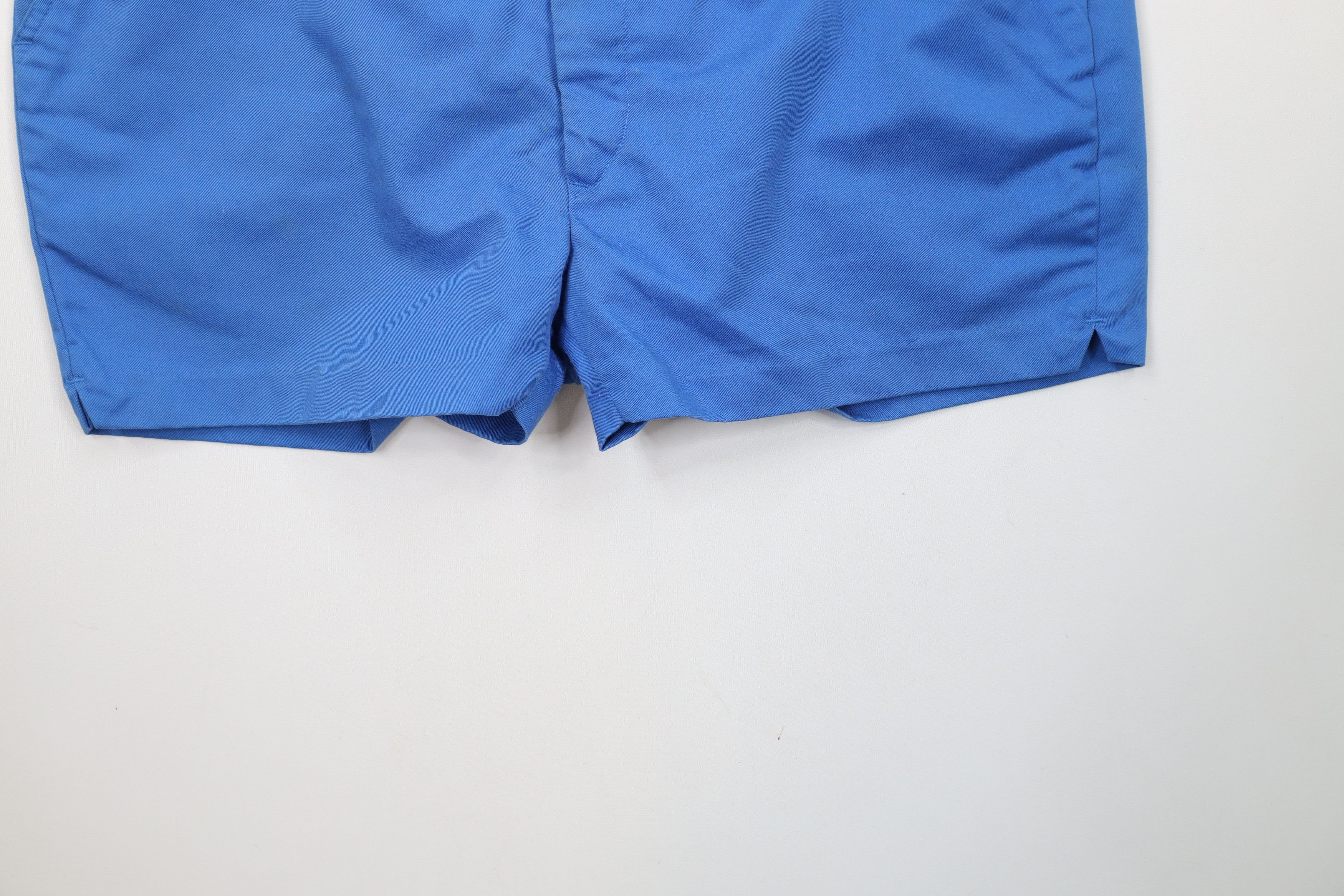 Vintage Vintage 70s Streetwear Knee Golf Chino Shorts Royal Blue Size US 36 / EU 52 - 4 Thumbnail