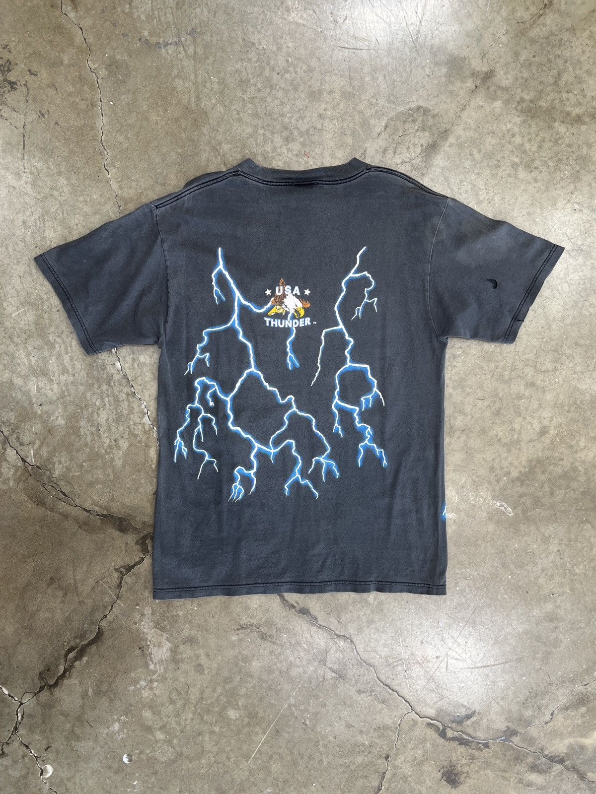 Harley Davidson Vintage AOP American Thunder Wolf Thunder Tultex Tee Large Size US L / EU 52-54 / 3 - 5 Thumbnail