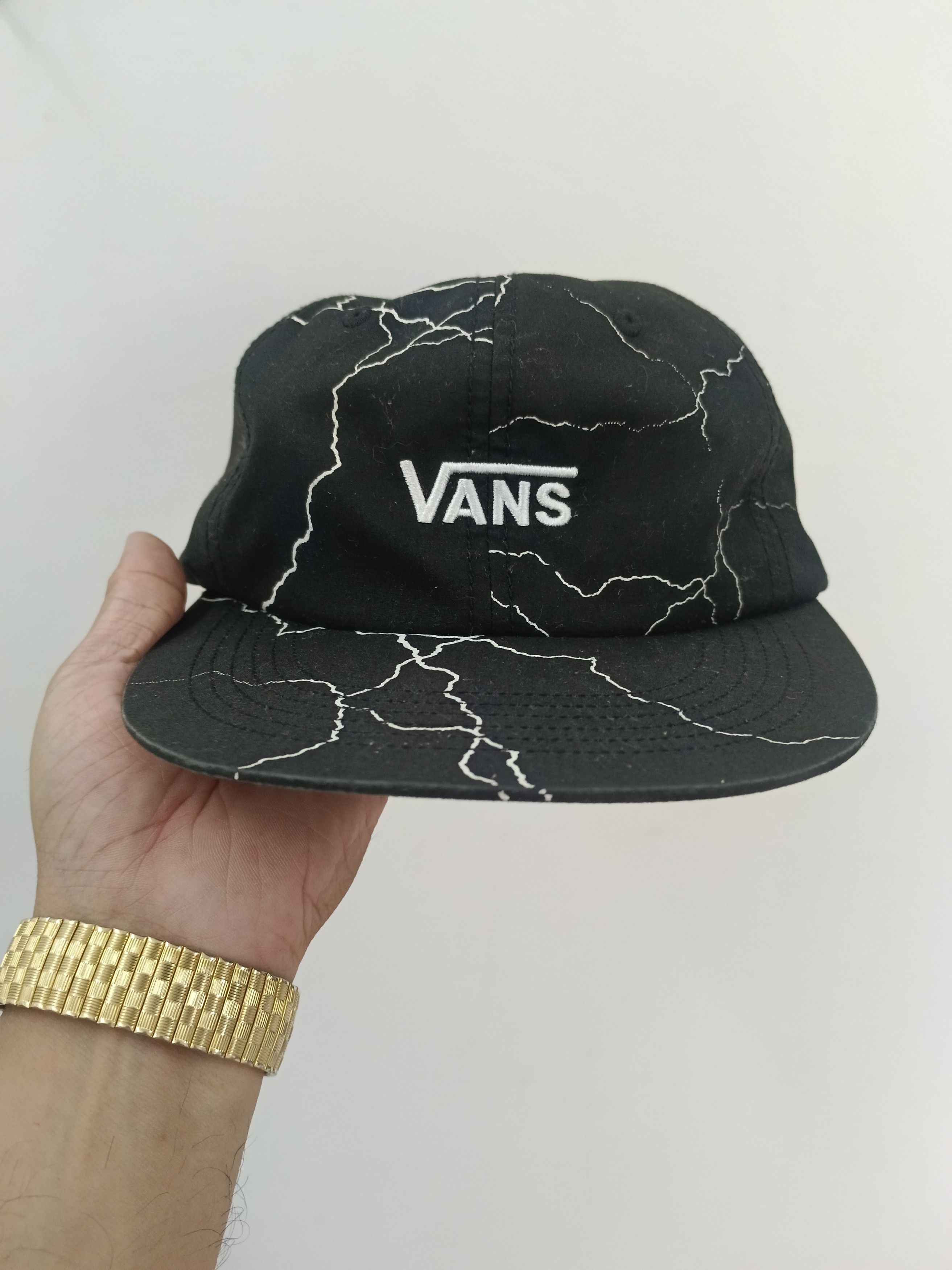 Vans Vans "Lightning Bolt" All-Over Print Snapback Hat Black Size ONE SIZE - 2 Thumbnail