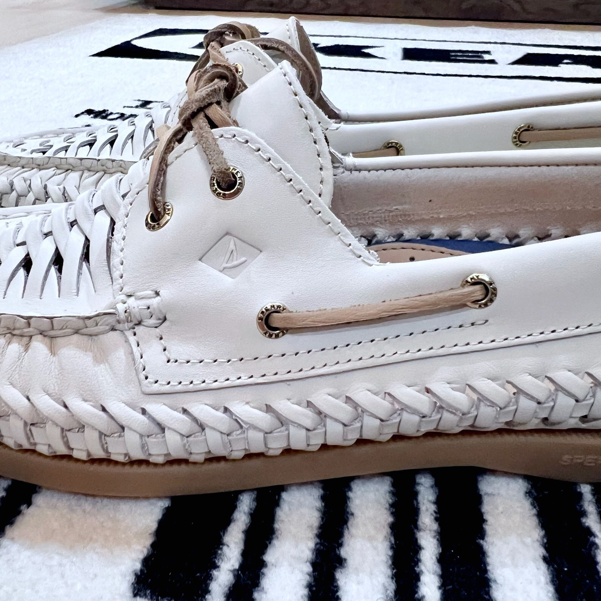 Sperry Sperry Authentic Original™ 2 Eye Woven Boat Shoe Flat Heel Size US 11 / IT 41 - 7 Thumbnail