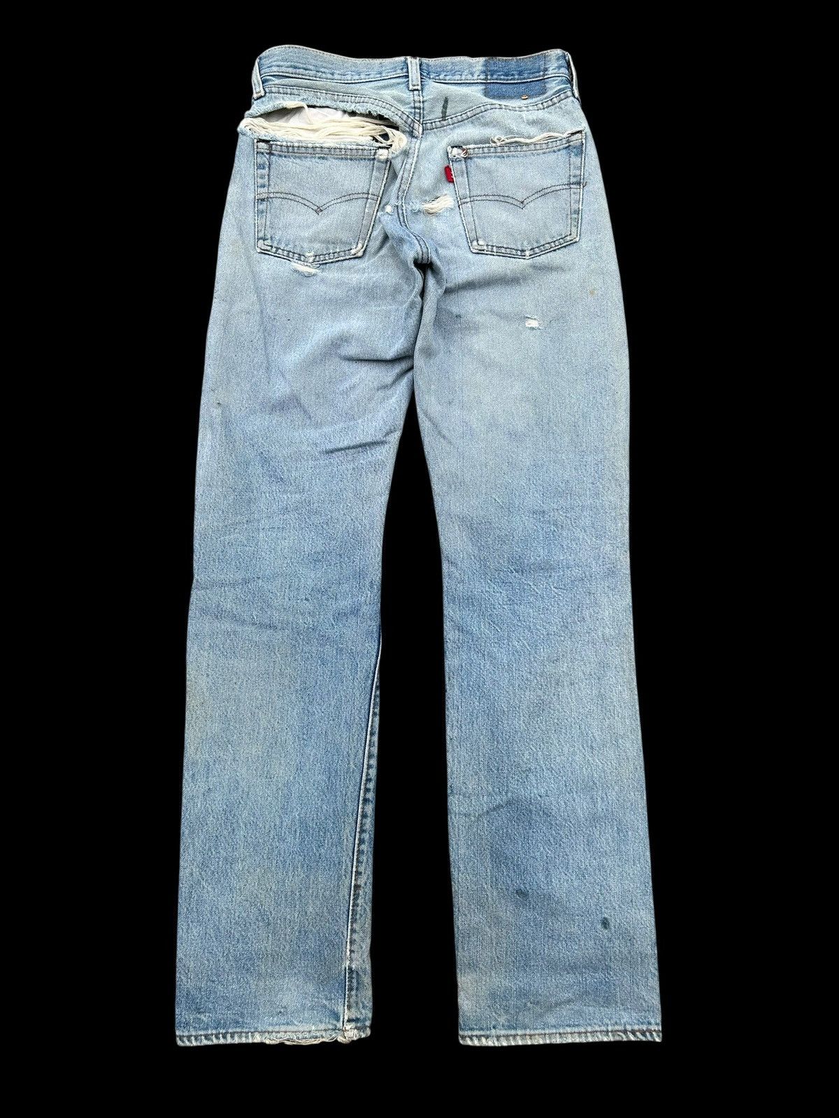 Levi's Vintage Clothing 80's THRASHED Levis 524 Selvedge Grunge Punk Denim Jeans Size US 28 / EU 44 - 3 Thumbnail