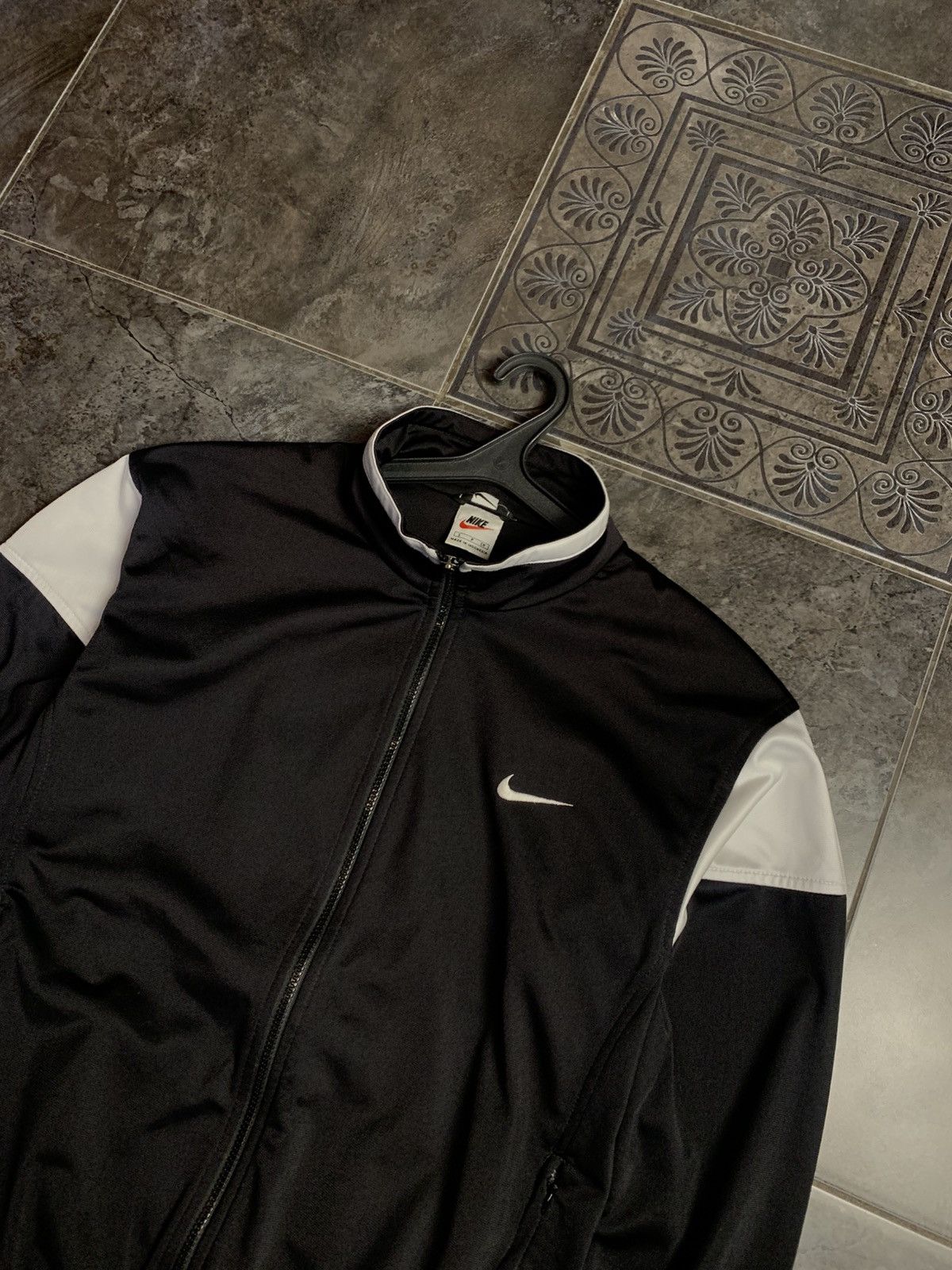 Nike × Vintage Nike Vintage Track Jacket Big Swoosh Logo Rave Bomber Size US S / EU 44-46 / 1 - 2 Thumbnail