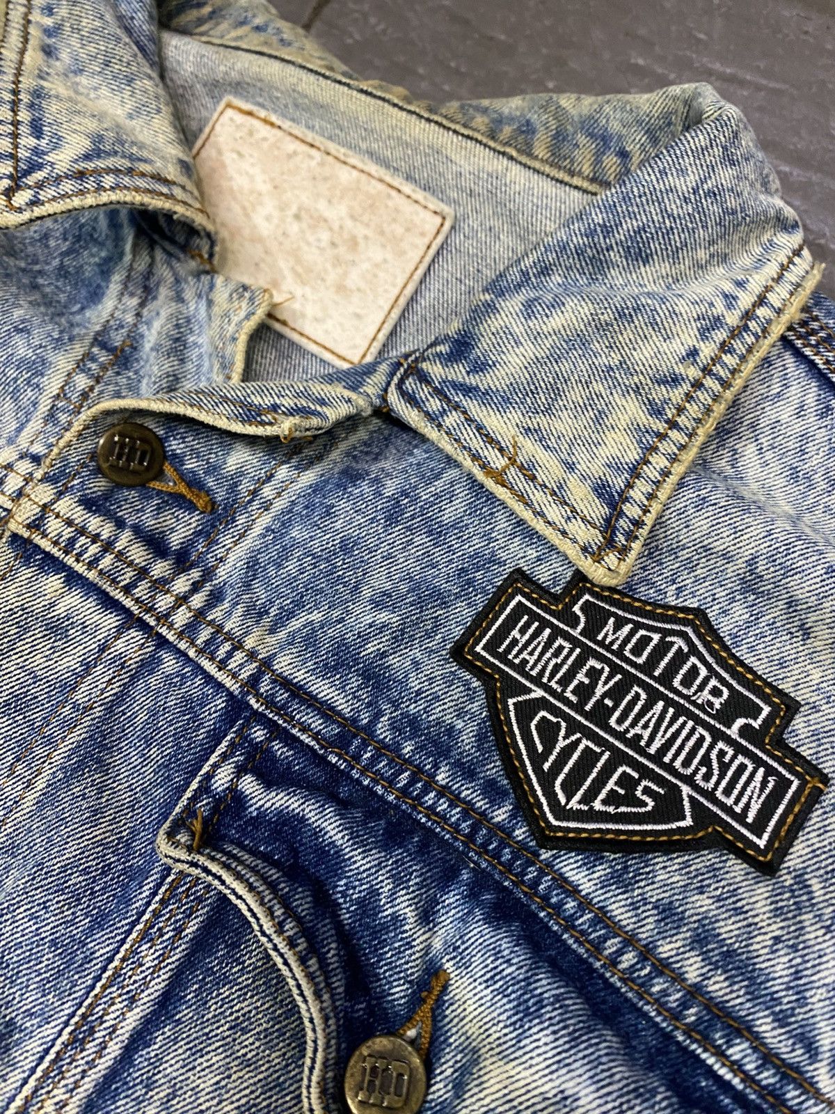 Harley Davidson Vintage harley Davison denim jacket Size US L / EU 52-54 / 3 - 4 Thumbnail
