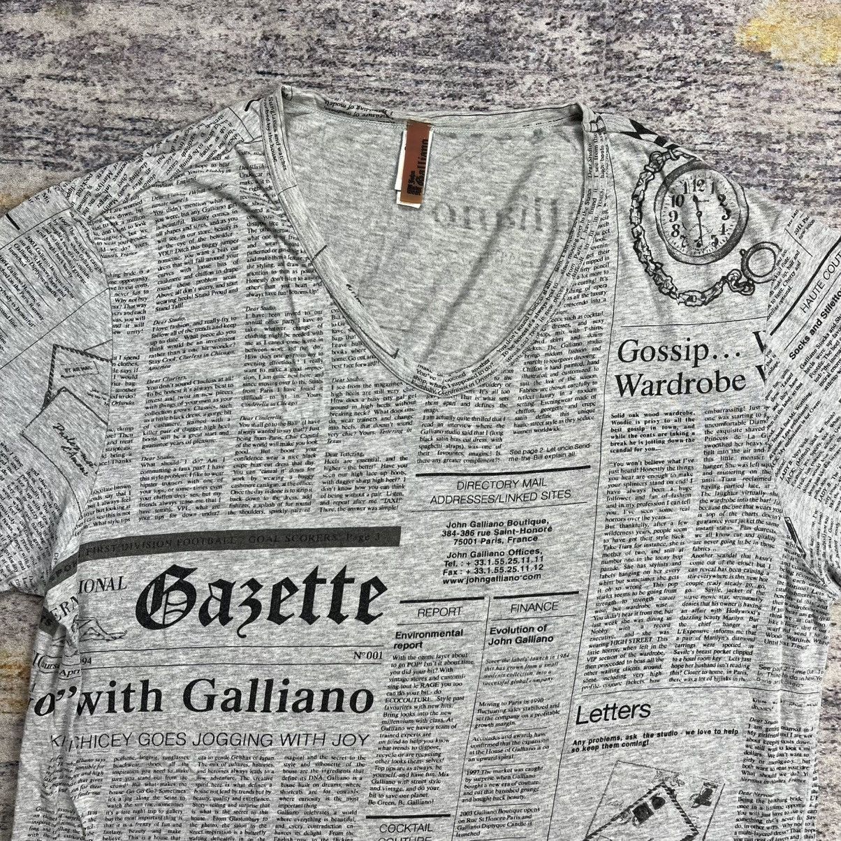 John Galliano John Galliano news paper t shirt Size US L / EU 52-54 / 3 - 3 Thumbnail