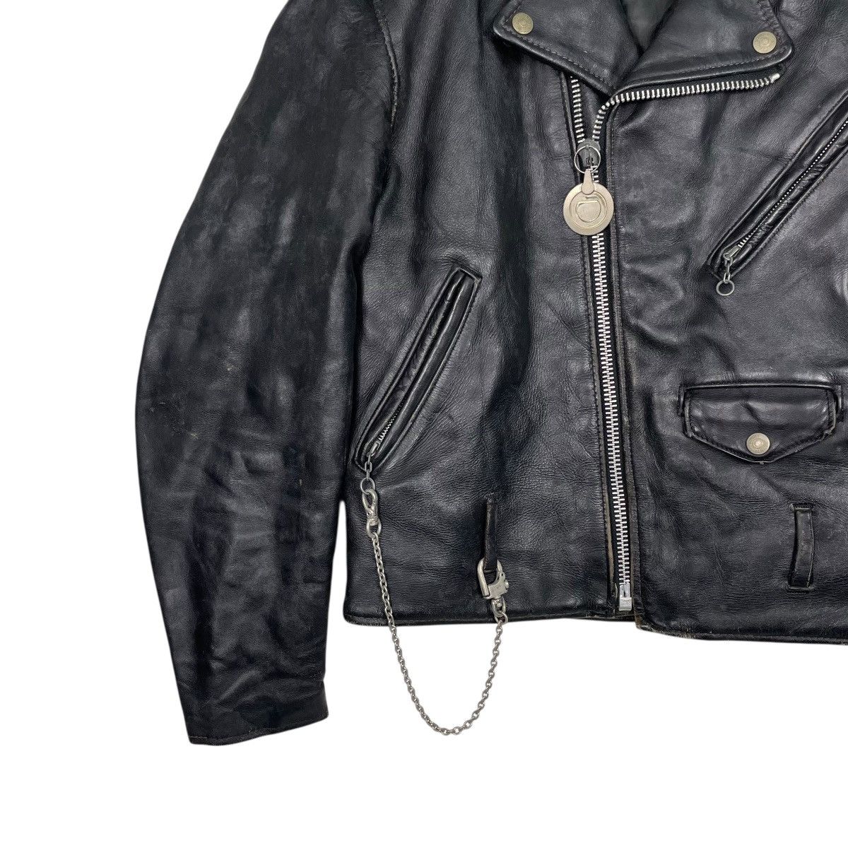 Schott 80s Schott Perfecto Double Colar Motorcycle Leather Jacket Size US S / EU 44-46 / 1 - 5 Thumbnail
