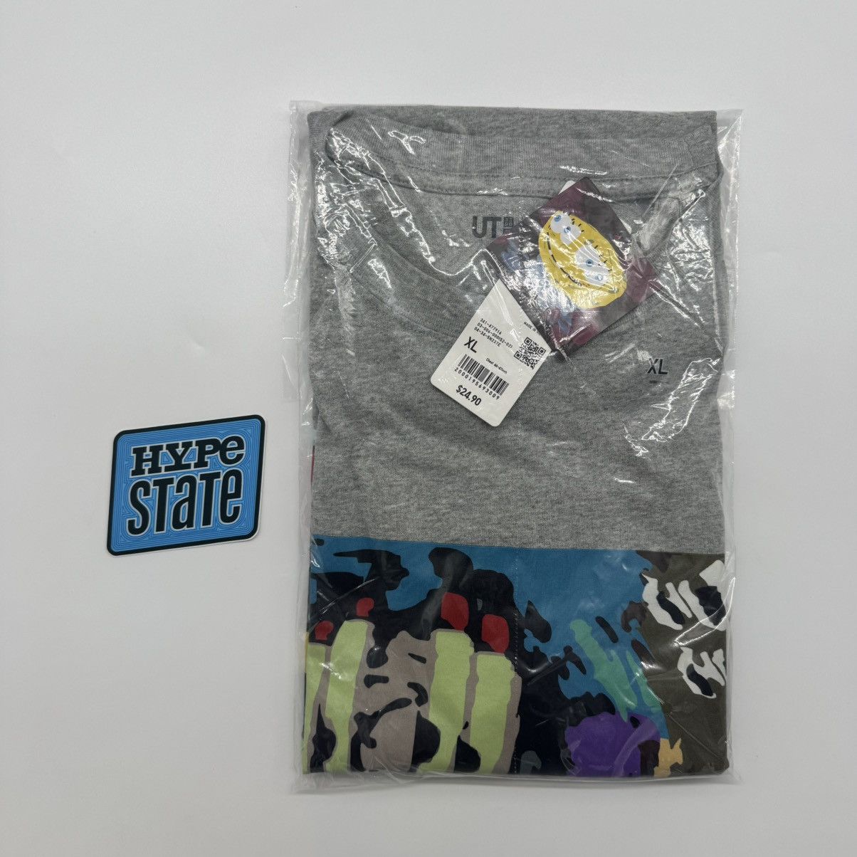 Cactus Plant Flea Market × Uniqlo Uniqlo x CPFM Spongebob Squarepants UT Graphic Tee Gray Size US XL / EU 56 / 4 - 1 Thumbnail