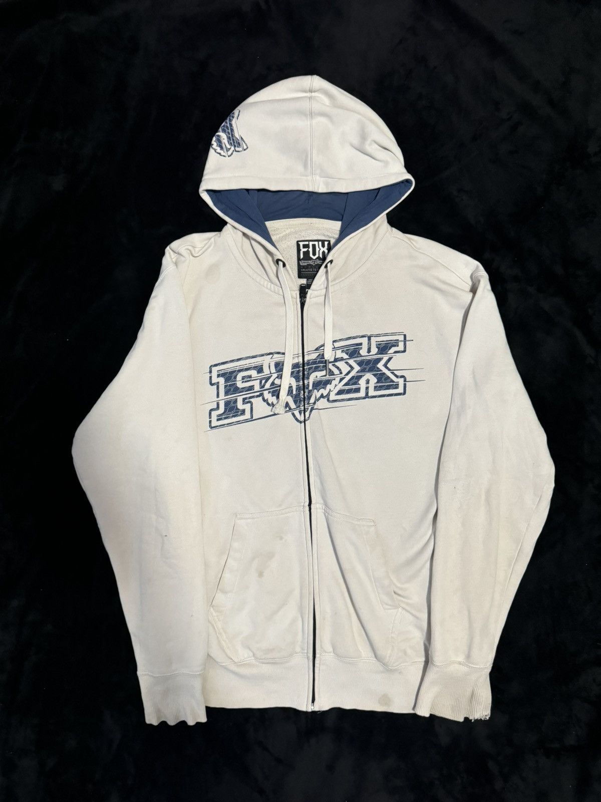 Fox Racing Blue and Cream Fox Hoodie Size US L / EU 52-54 / 3 - 1 Thumbnail