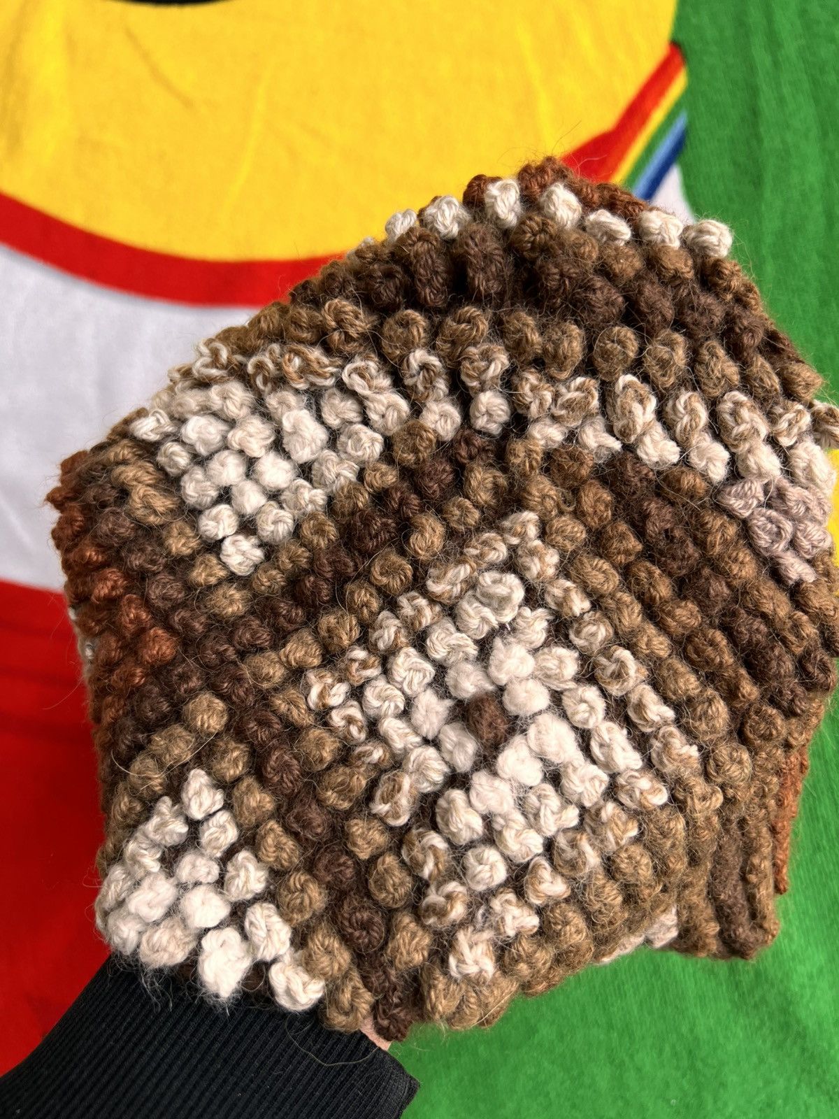 Supreme Textured Knit Beanie FW25 – Brown beige hat