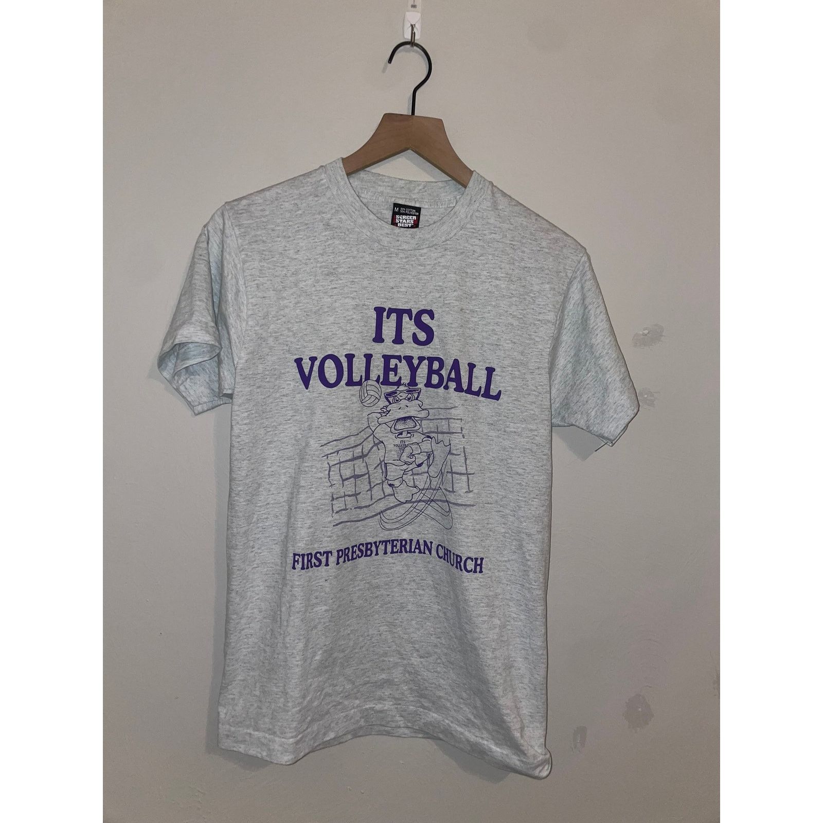 Vintage Vintage Volleyball Shirt ITS Church Duck Tee VTG 90s Medium Size US M / EU 48-50 / 2 - 1 Thumbnail