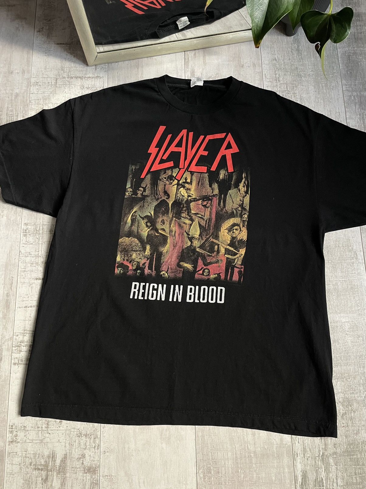 Band Tees Vintage Slayer 2008 Reign In Blood T-Shirt Band Rock Size US XL / EU 56 / 4 - 3 Thumbnail