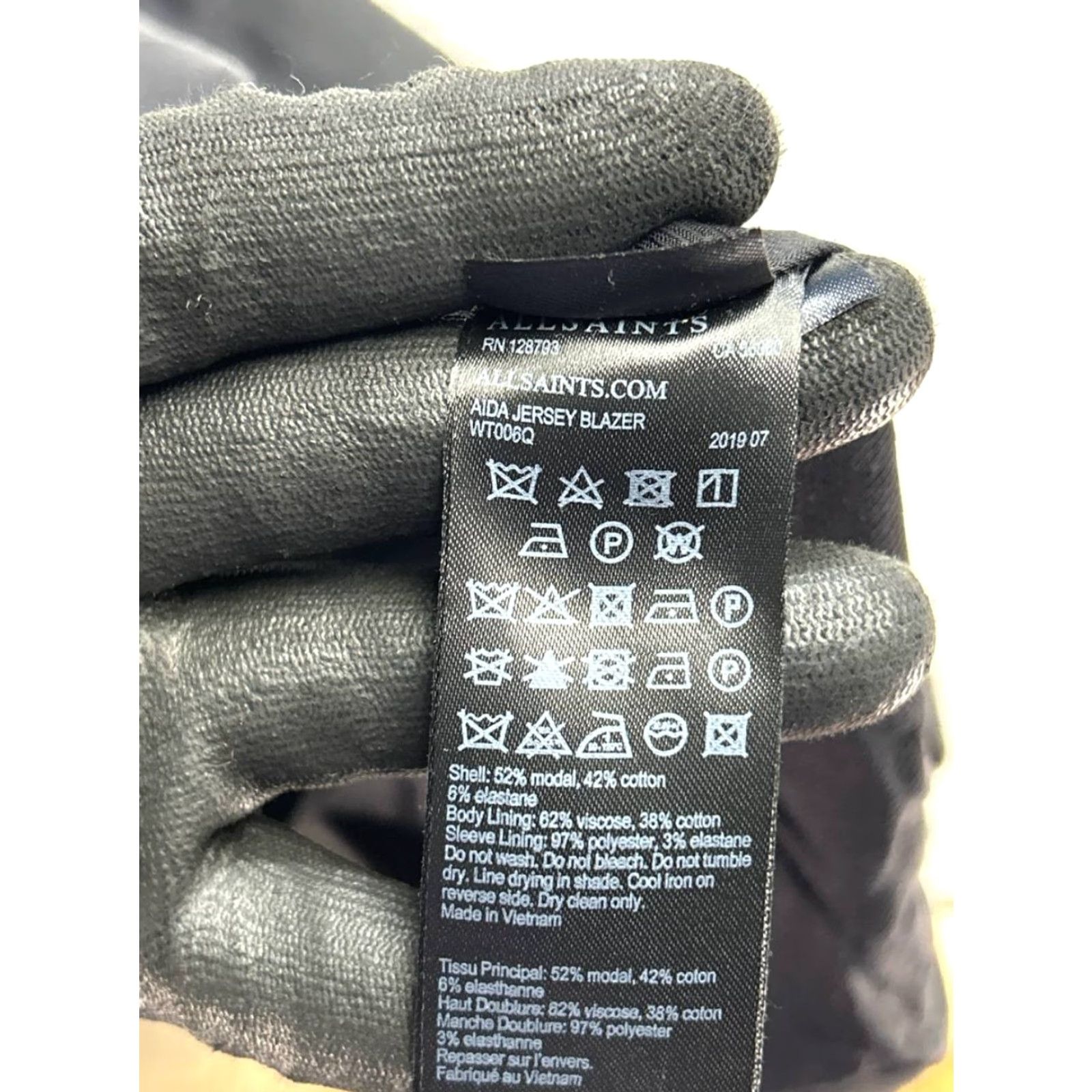 Allsaints All Saints Jacket Womens 10 Black Open Front Lightweight Overcoat Size L / US 10 / IT 46 - 4 Thumbnail