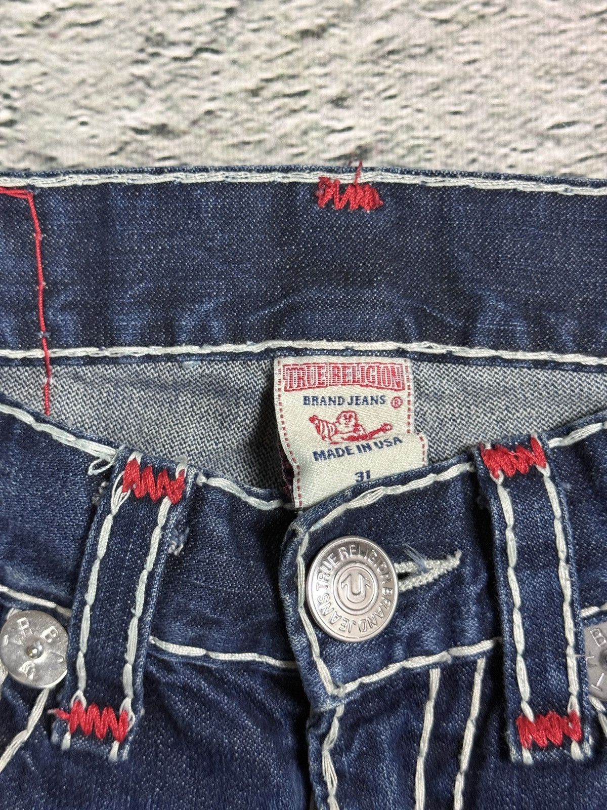 True Religion True Religion blue jeans Red Tab stitching Y2K Ricky Size US 31 - 9 Thumbnail