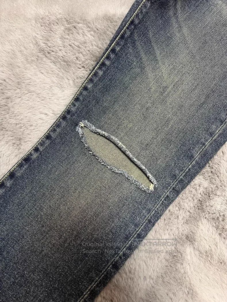 Saint Laurent Paris Saint Laurent Paris Deep Blue Single Knee Slash Destroyed Size US 32 / EU 48 - 5 Thumbnail