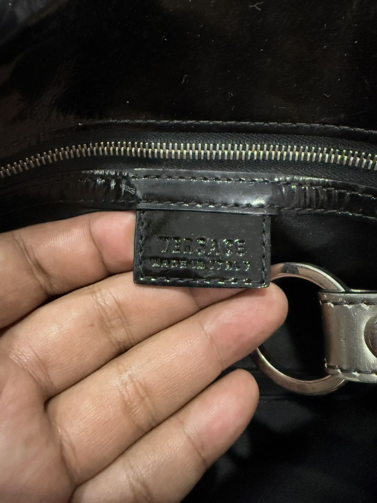 Genuine Leather VERSACE MEDUSA LUXURY BAG GENUINE LEATHER RIRI ZIPPER Size ONE SIZE - 6 Thumbnail