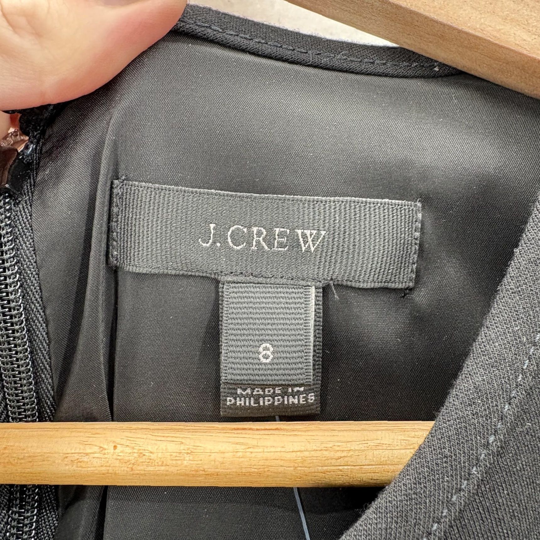 J.Crew J.Crew Dress Womens 8 Black Bell Sleeve Knit Sheath Lined Work Ponte Cocktail Size M / US 6-8 / IT 42-44 - 3 Thumbnail