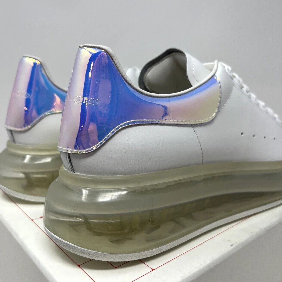 Alexander McQueen o1w1db10925 Oversized Transparent Sole Sneaker in White Size US 7.5 / IT 37.5 - 6 Thumbnail