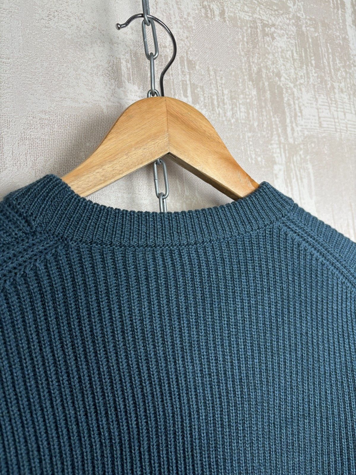 Roberto Collina Roberto Collina Dark Teal Knit Wool Sweater Crew Neck Size US M / EU 48-50 / 2 - 12 Thumbnail