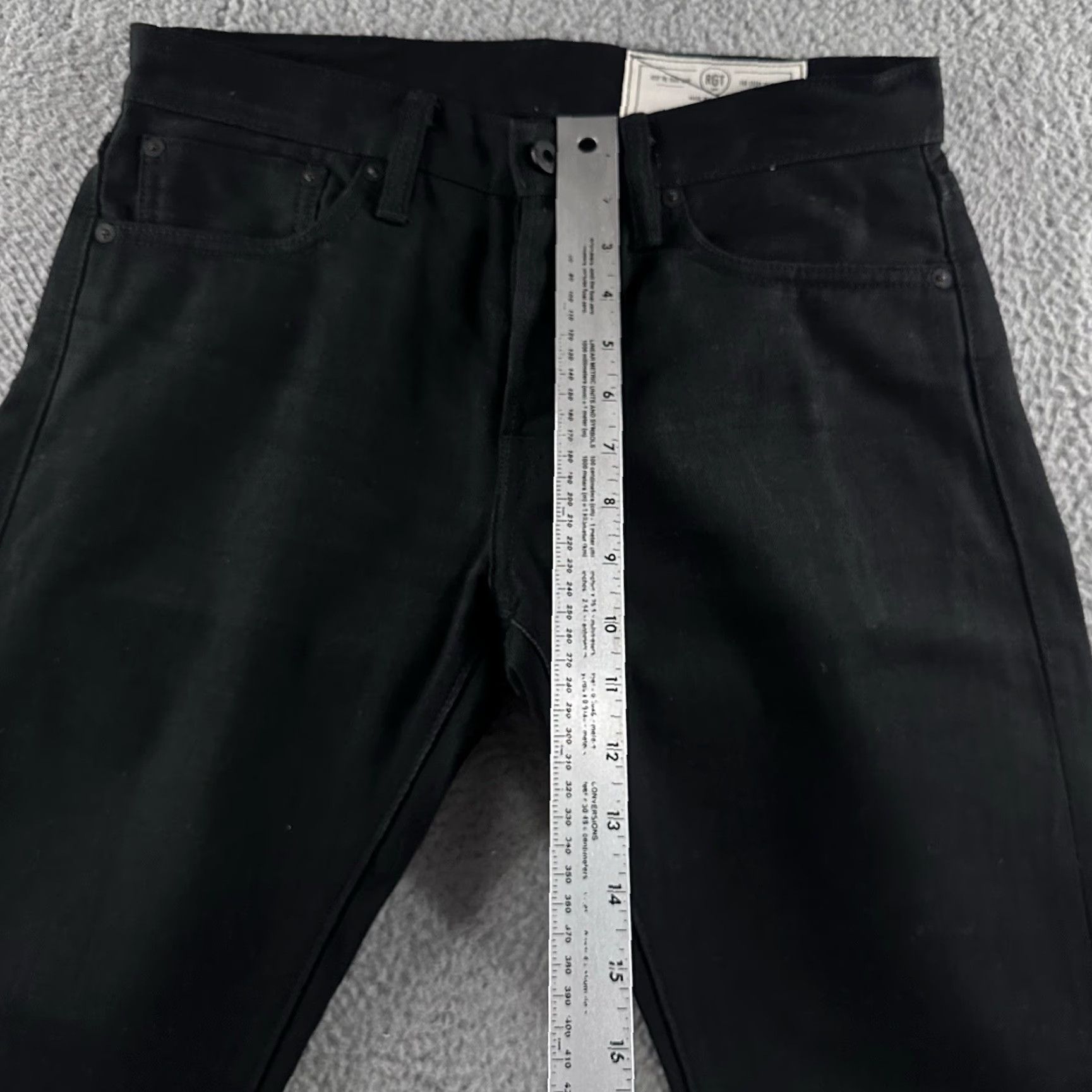 Rogue Territory RGT Mens Jeans Black Size 30x28 SK Skinny Signature Six Pocket Selvedge Denim Mens Jeans Black 30x28 Skinny Six Pocket Selvedge Denim Size US 30 / EU 46 - 6 Thumbnail