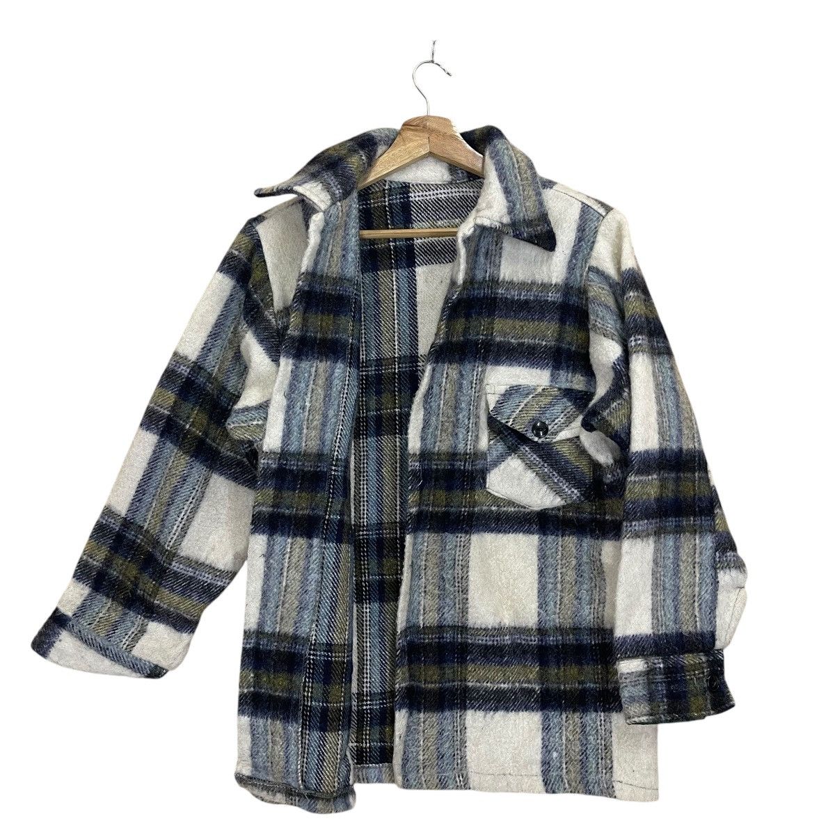 Japanese Brand Wool Checked Flanel Issey Miyake Style Jacket Size US M / EU 48-50 / 2 - 8 Thumbnail