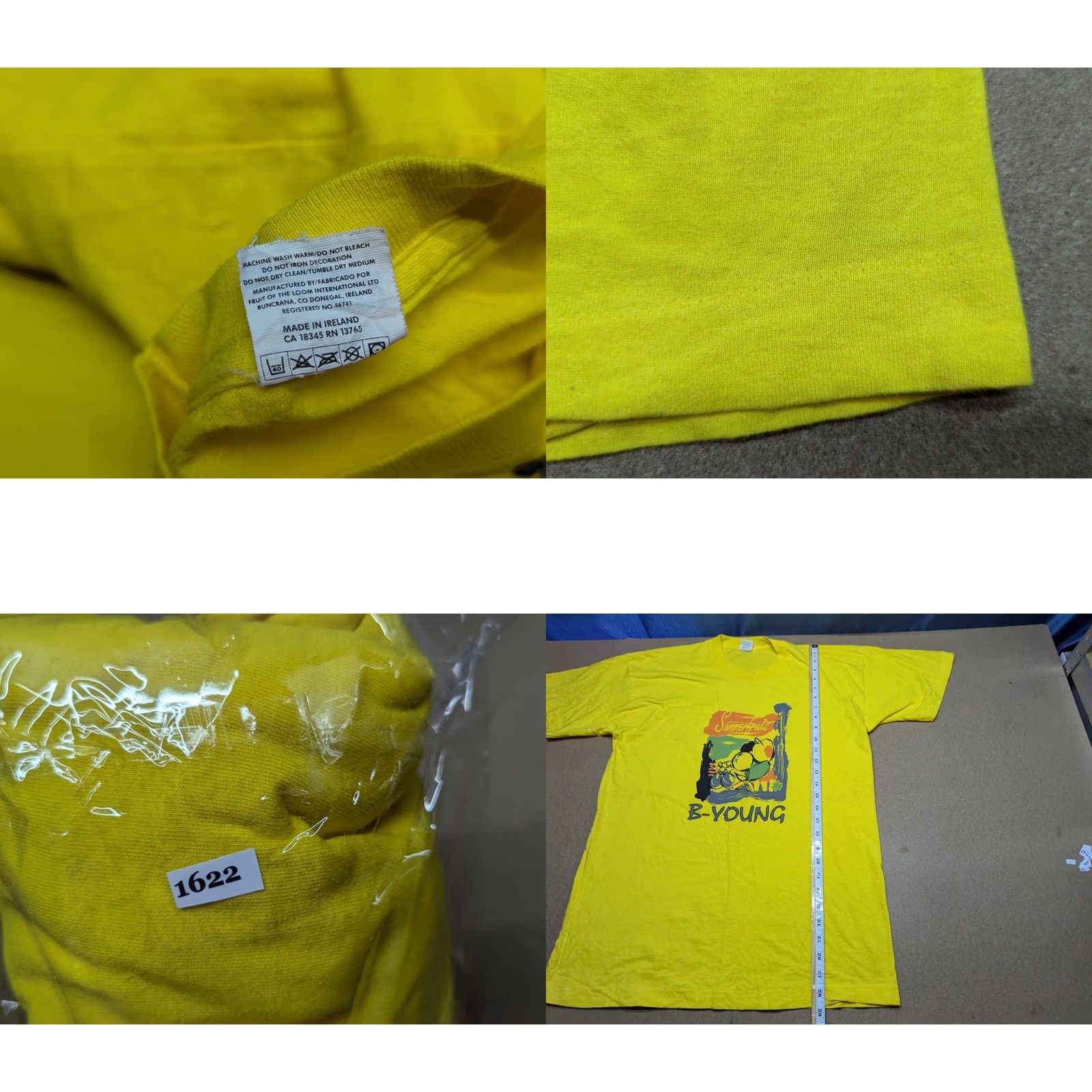 Vintage Screen Stars Vintage Single Stitch T-Shirt Size L Yellow Mens Short Sleeve Cotton Canvas 90s Fruits B-Young Size US L / EU 52-54 / 3 - 8 Thumbnail