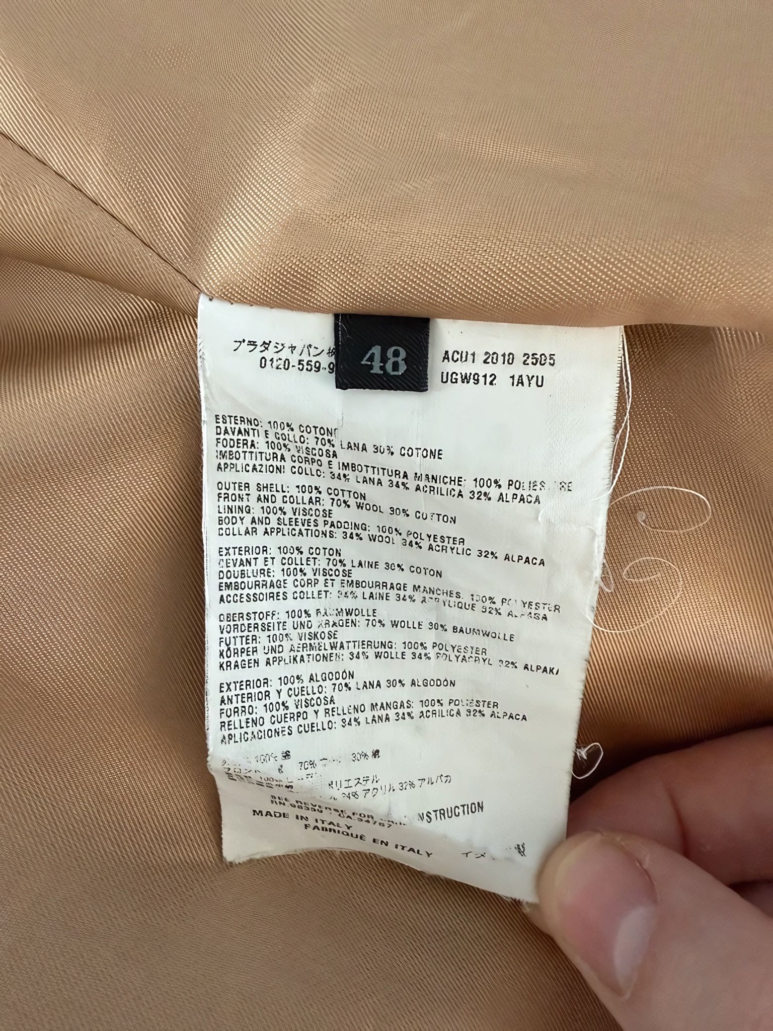 Prada F/W 2010 RUNWAY DETACHABLE COLLAR COAT Size US M / EU 48-50 / 2 - 6 Thumbnail