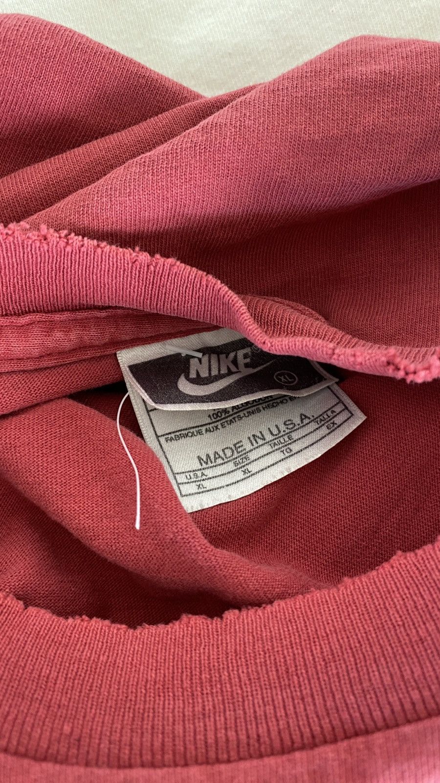 Nike × Vintage 90s Nike Mini Swoosh Tee Size US XL / EU 56 / 4 - 6 Thumbnail