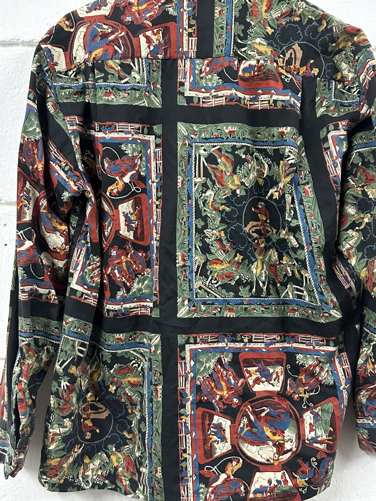 Sugar Cane Vintage Sugar Canes Toyo Enterprise Cowboy Printed L/S Size US L / EU 52-54 / 3 - 11 Thumbnail