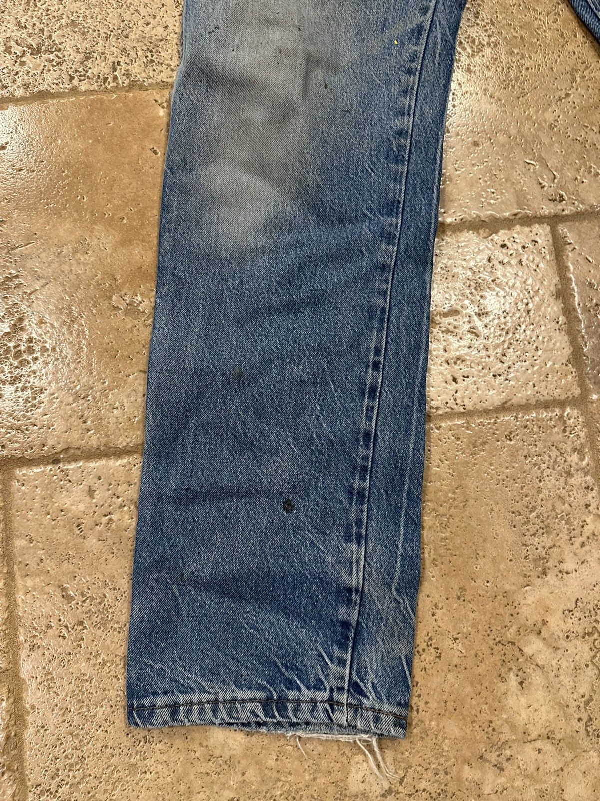 Rustler × Vintage Vintage Rustler Blue Stone Wash Knee Blowout Denim Jeans Size US 32 / EU 48 - 6 Thumbnail