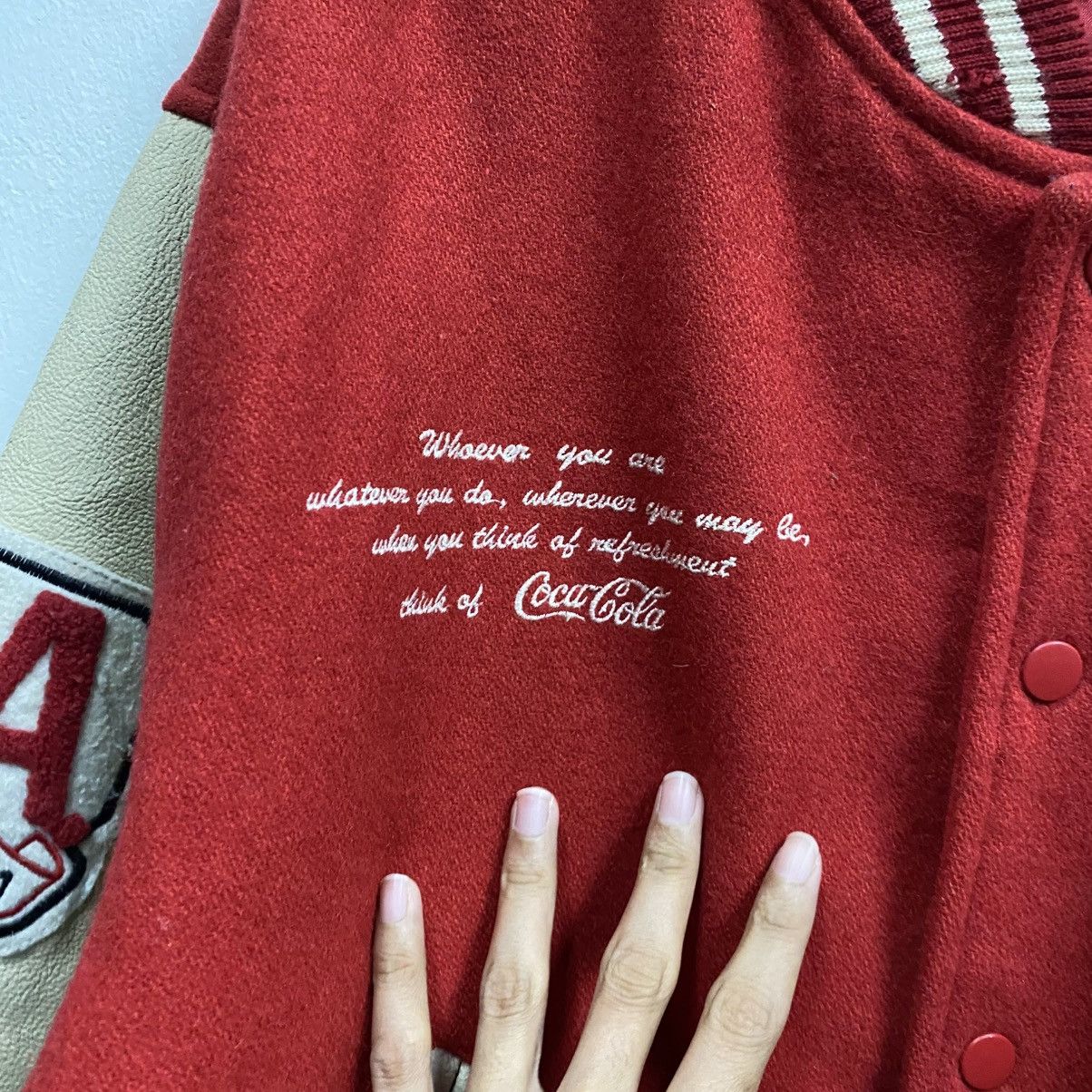 Coca Cola Vintage Coca-Cola 'GA Atlanta' Wool Leather Varsity Jacket Size US S / EU 44-46 / 1 - 9 Thumbnail