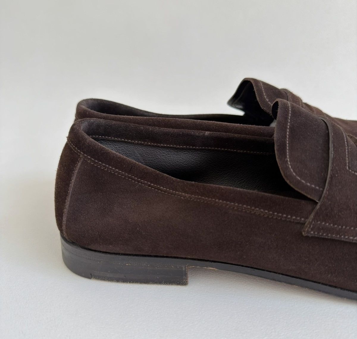 Prada Brown Suede ‘Square Toe’ Loafers Size US 8.5 / EU 41-42 - 3 Thumbnail