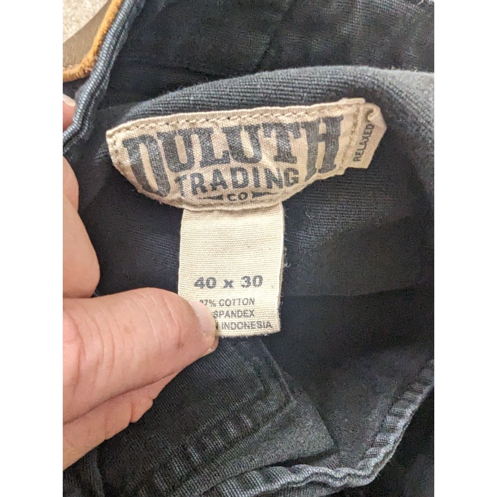 Duluth Trading Company Duluth Trading Co. Pants Men Work Duluth Trading Flex Fire Hose Relaxed Fit Black 40x30 P3M Size US 40 / EU 56 - 4 Thumbnail