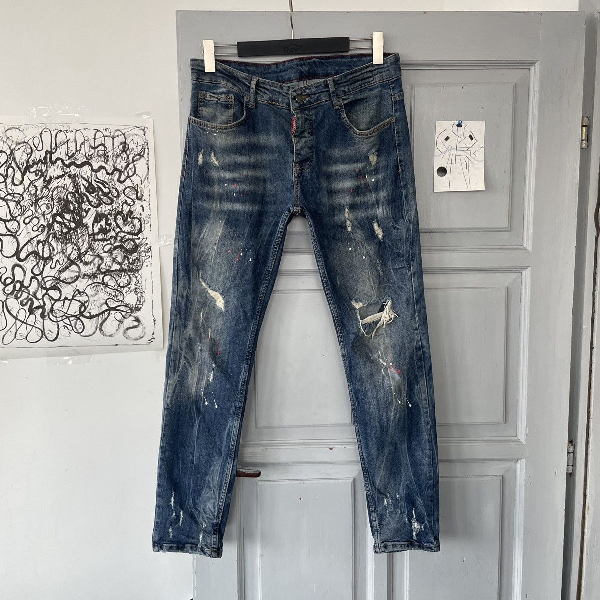 Dsquared2 Vintage Dsquared2 Distressed Denim Pants Size US 32 / EU 48 - 1 Thumbnail