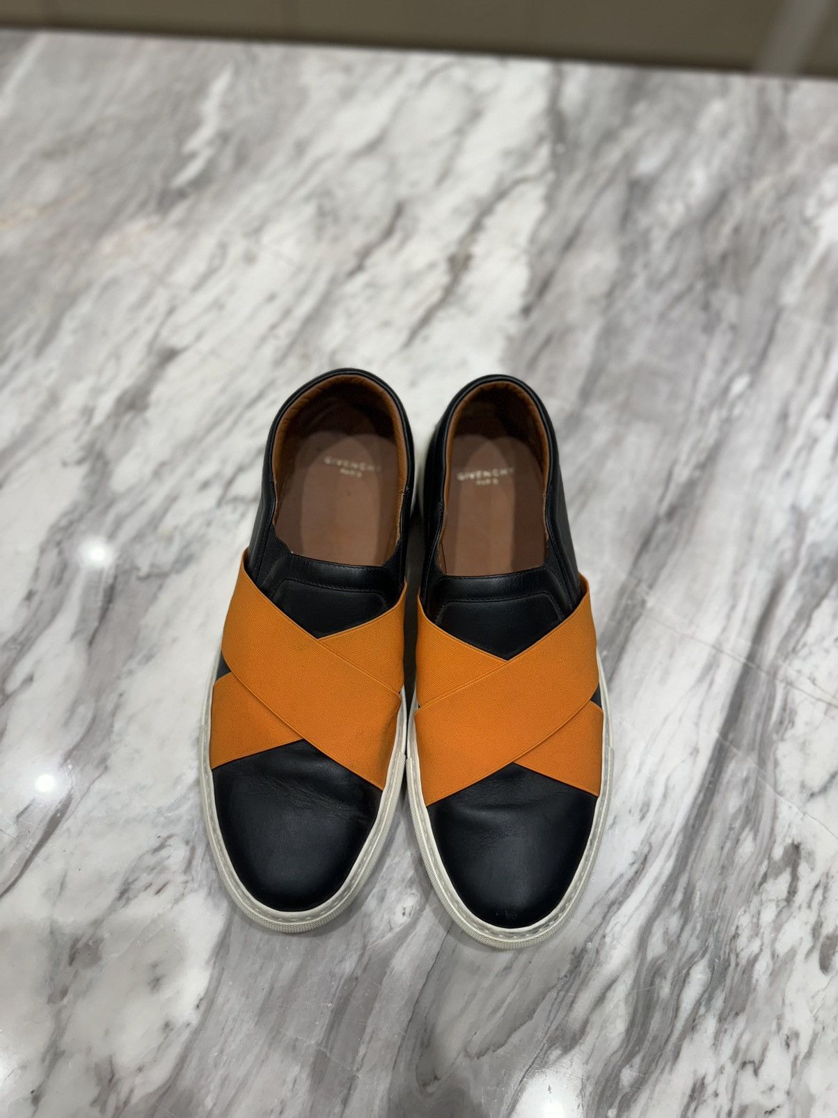 Givenchy Givenchy Orange Crossed Black Shoe Size US 11 / EU 44 - 1 Thumbnail