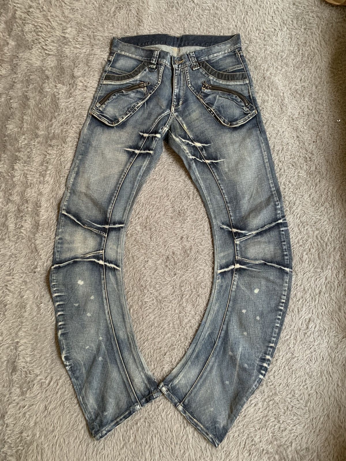 PPFM PPFM Curve J Leg Washed Denim Pant Size US 31 - 1 Thumbnail
