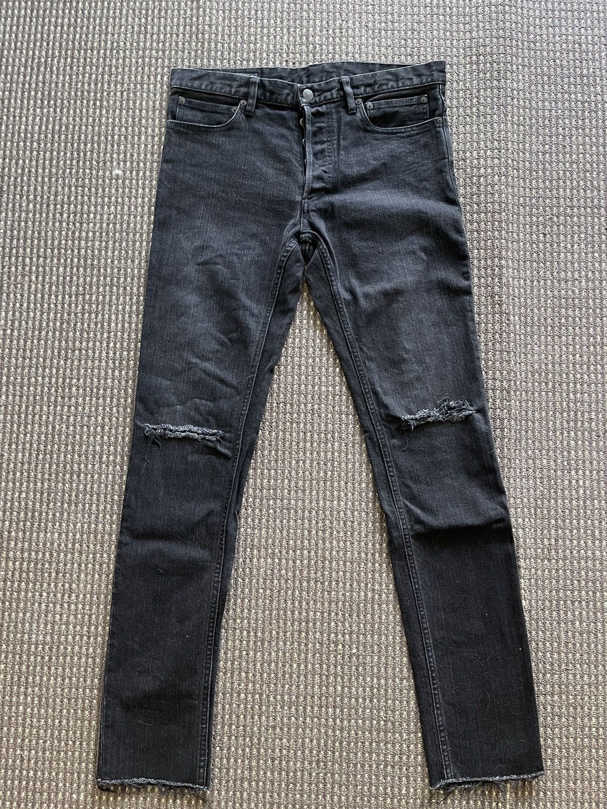 Takahiromiyashita The Soloist. TheSoloist x Minedenim Knee Slit Jeans Size US 32 / EU 48 - 1 Thumbnail