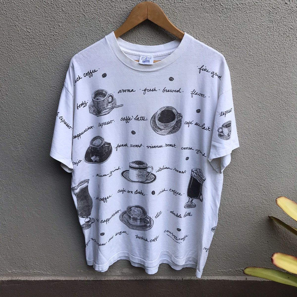 Vintage Vintage COFFEE art graphic all over print tee Size US XL / EU 56 / 4 - 1 Thumbnail