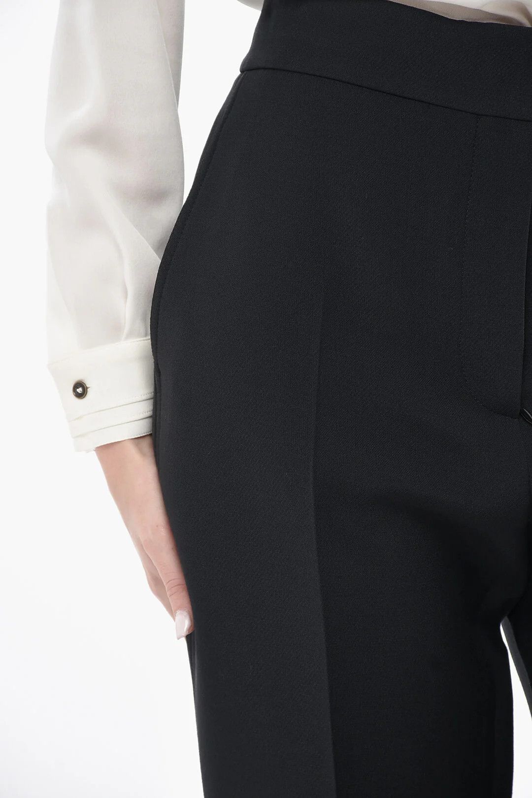 Dior o1mm0326 Wool-and-Silk Pant in Black Size 32" / US 10 / IT 46 - 3 Thumbnail